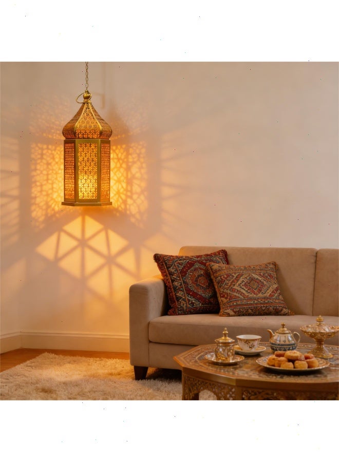 فانوس رمضان LED: أضواء رمضان مقاومة للماء تعمل بالبطارية – زينة رمضان أنيقة لمنزل عيد مبارك - Image 5